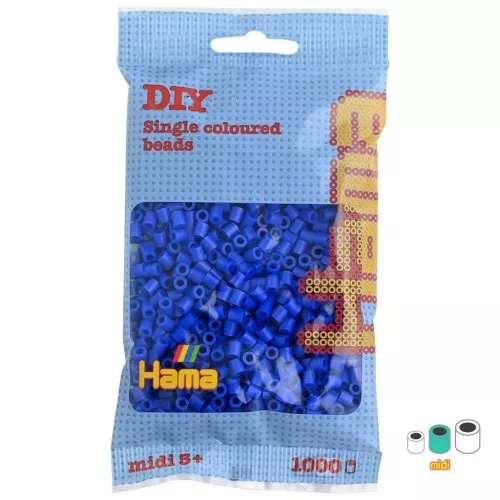 Perle da stirare Hama MIDI 5 mm Blu scuro (n°08) x1000