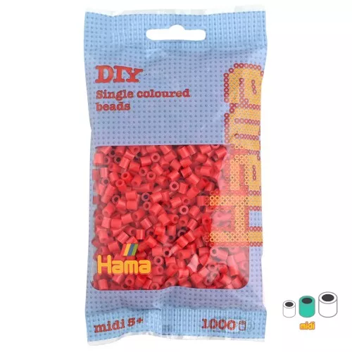 Perle da stirare  Hama MIDI 5 mm Rosso (n°05) x1000