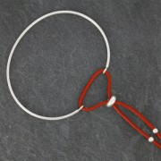 Stopper Bead 7 mm con un foro 2.5 mm in Argento 925 x1