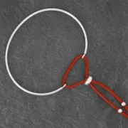 Stopper Bead 7 mm con un foro 2.5 mm in Argento 925 x1