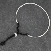 Stopper Bead 7 mm con un foro 3 mm in Argento 925 x1