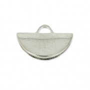 Terminale pinza mezzaluna 10.5x6.5 mm rodiato x1|raw }}