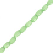 Perle in vetro sfaccettate chicchi di riso 6x4 mm Lichen x 40cm|raw }}