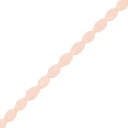 Perle di vetro grani di riso sfaccettati 6x4 mm - Nude x41cm|raw }}