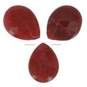 Perline Pere sfaccettate in giada dipinta 17x13 mm Burgundy x4|raw }}