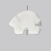Perlina Perla orso polare bianco 14 mm Howlite x1|raw }}