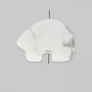 Perlina Perla orso polare bianco 14 mm Howlite x1