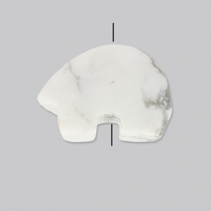 Perlina Perla orso polare bianco 14 mm Howlite x1