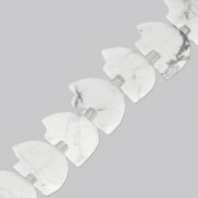 Perlina Perla orso polare bianco 14 mm Howlite x1