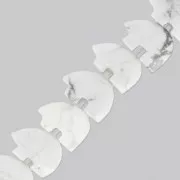 Perlina Perla orso polare bianco 14 mm Howlite x1