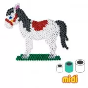 Kit chcavallo e cagnolino con perle da stirare Hama MIDI 5 mm per bambini