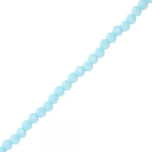 Tonde schiacciate sfaccettate mm. 3.5x3 Blu chiaro x35cm