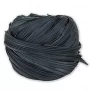 Ruban twill de soie Shibori Noir x10cm