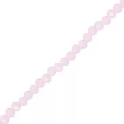 Perline sfaccettate rotonde - tonde appiattite 3,5x3 mm - Opale rosa chiaro x34cm