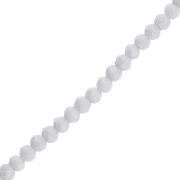 Perla sfaccettata rotonda - rotonda appiattita - 3,5x3 mm Grigio Opale x36cm