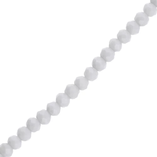 Perla sfaccettata rotonda - rotonda appiattita - 3,5x3 mm Grigio Opale x36cm