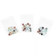 Perline Rotonde sfaccettate agata dipinta 6 mm Corn Flower Blue x15