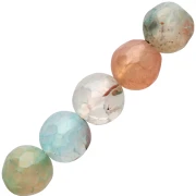 Perle sfaccettate rotonde in agata colorata 7,8 mm Corn Flower Blue x10