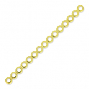 Distanziatore 15 anellini mm. 51x3.4 dorato con oro fino x1