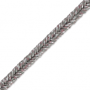 Soutache metallic manifatturiera italiana 2 mm Greige/argenté x1m