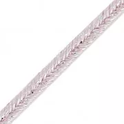 Soutache metallic manifatturiera italiana 2 mm rosa Poudré/argenté x1m