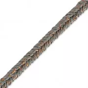 Soutache metallic manifatturiera italiana 2 mm Taupe/cuivré x1m