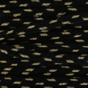 Shay Metallica velvet treccia di manifatturiera italiana 4 mm nero/dorato x1m