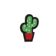 Scudo Termoadesivo Cactus 52x35 mm rosso/verde/nero x1