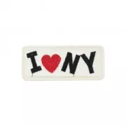 Scudo Termoadesivo Message I love New York 90x38 mm nero/rosso/avorio x1