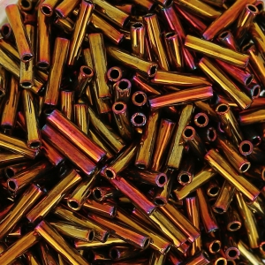 Slender bugles Miyuki 1.3x6 mm BGLS-462 - Metallic Gold Iris x10g