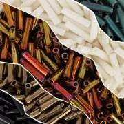 Slender bugles Miyuki 1.3x6 mm BGLS-401 - Black x10g