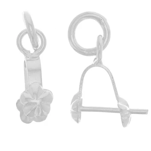 Fermaciondolo fiore mm. 14 Argento 925 x1
