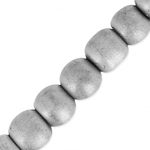 Perline rotonde di ematite 4 mm - rodio opaco x40cm