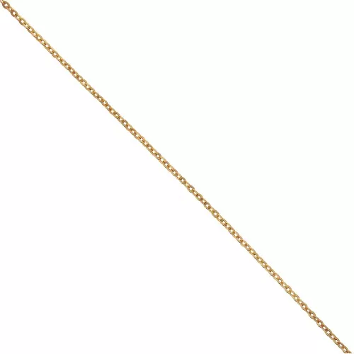 Catena forzatina specchio mm. 1,2x1,7 Argento 925 dorato con oro fino x 1m