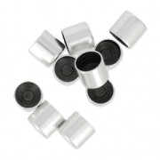 Tubi finali per cordoncini mm. 5 Placcatura argento anticox10|raw }}