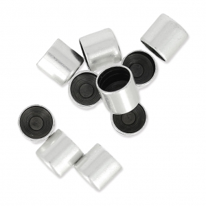 Tubi finali per cordoncini mm. 5 Placcatura argento anticox10