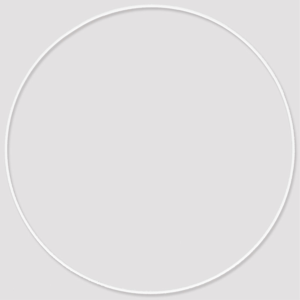 Cerchio Nudo In Metallo Per Acchiappasogni 40cm Bianco Perles Co