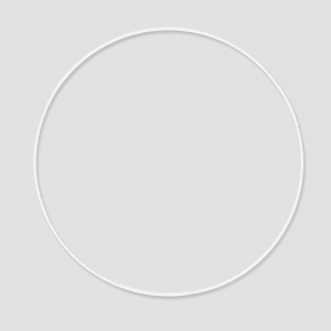 Cerchio nudo in metallo per acchiappasogni e abat-jour 22cm Bianco