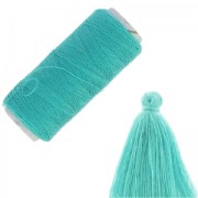 Bobina di cotone sintetico per realizzare pompons Giallo Fluo x120m