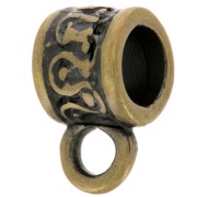 Tubo metallo per attacare ciondoli mm. 7x6 colore bronzo x4|raw }}