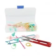Scatola con accessori per lavorazione a maglia x1