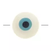 Perla a occhio- Evil eye - in Madreperla 10 mm Naturale - Turchese x1