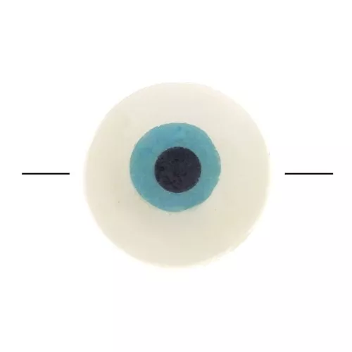 Perla a occhio- Evil eye - in Madreperla 10 mm Naturale - Turchese x1