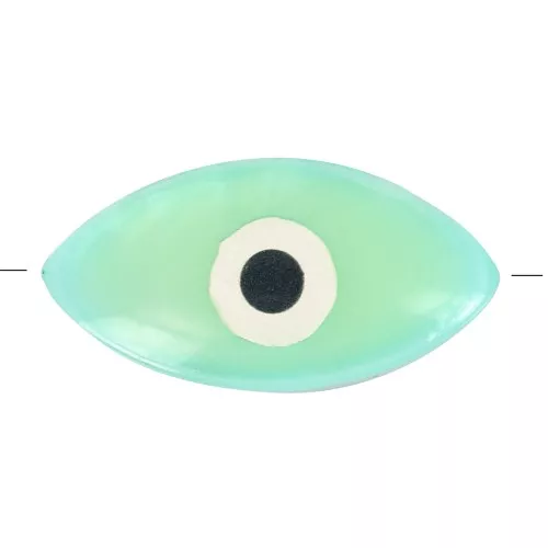 Perla a occhio- Evil eye - in Madreperla 15 mm Verde acqua x1