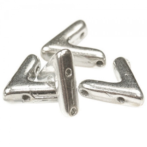 Perline in vetro avec 3 fori forme V AVA® Bead 10x4 mm Labrador x10