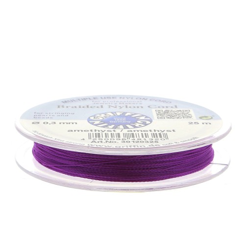 Filo di nylon europeo Griffin 0.3mm a 0.5mm Amethyst x25m