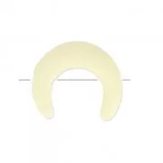 Semi-luna imitazione corno 2 fori 15 mm Avorio x1