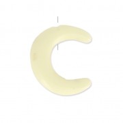 Semi-luna imitazione corno 1 trou 15 mm Avorio x1