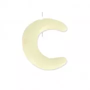 Semi-luna imitazione corno 1 trou 15 mm Avorio x1