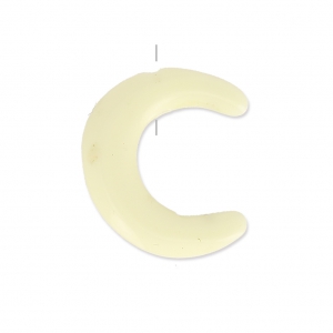 Semi-luna imitazione corno 1 trou 15 mm Avorio x1